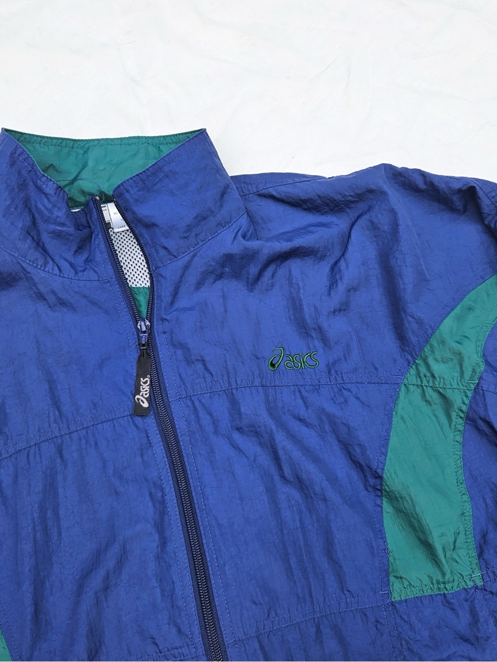 VINTAGE Asics Zip-Up Windbreaker Jacket - Picture 3 of 16